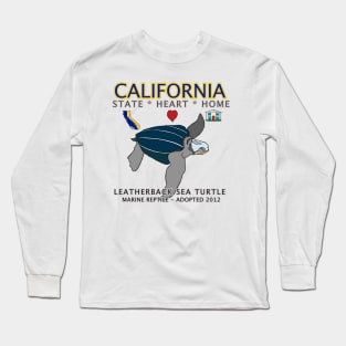 California - Leatherback Sea Turtle - State, Heart, Home Long Sleeve T-Shirt